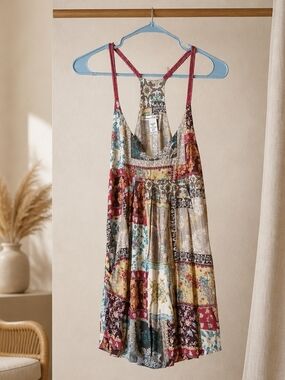American Rag Floral Patchwork Tank Dress - Multicolor